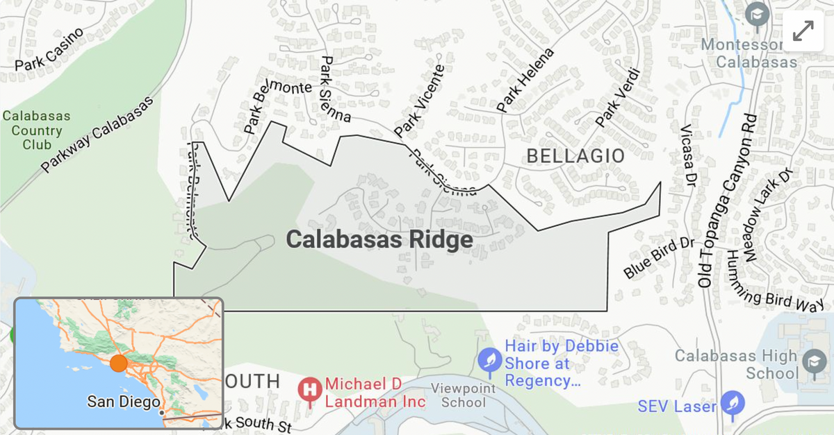 Calabasas Ridge Map Where is Calabasas Ridge? Calabasas Ridge, Calabasas, California USA